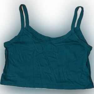 Big Bud Press Teal Cropped Cami Tank Top